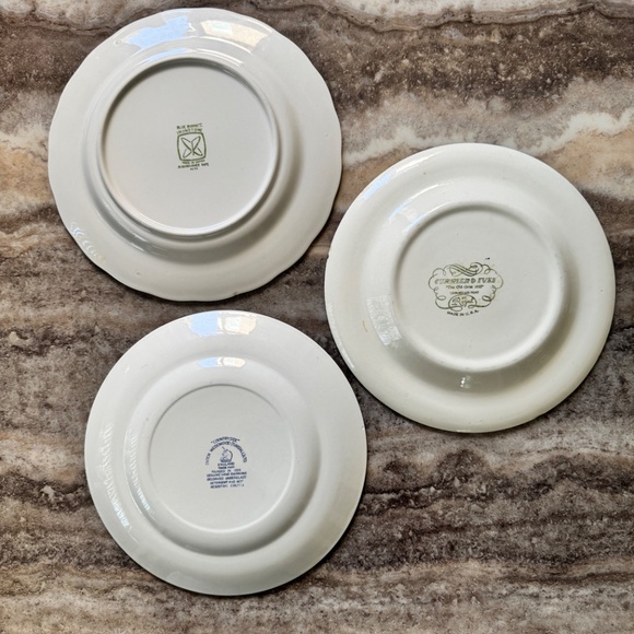 Vintage Set 3 Blue & White Plates. Currier & Ives. Enoch Wedgwood. Blue Bonnet - Picture 8 of 8